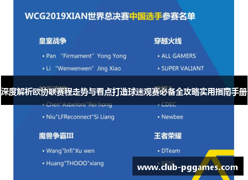 深度解析欧协联赛程走势与看点打造球迷观赛必备全攻略实用指南手册